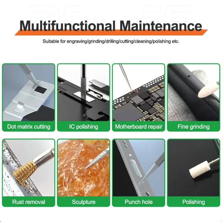 RELIFE RL-068C Smart Rechargeable Grinding Pen Portable Grinding Head Rust Removal Polishing Motherboard Repair Electric Grinder - free shipping - PMC TechLife - Order now!