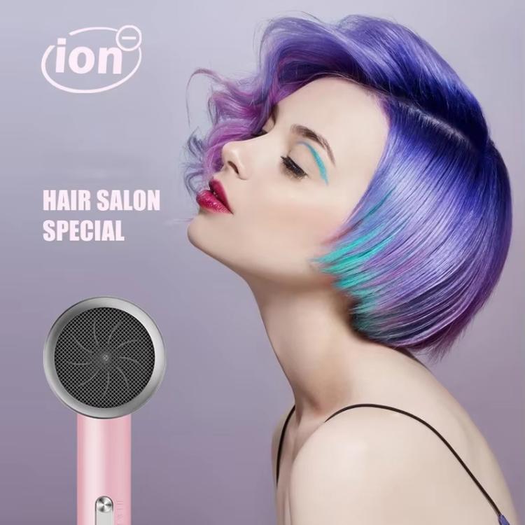 High-Speed Hair Dryer Salon & Home Blow Dryer with Blue Light Ionic Technology UK Plug(Gradient Pink) - free shipping - PMC TechLife - Order now!
