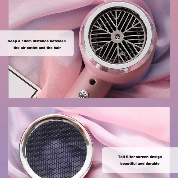 High-Speed Hair Dryer Salon & Home Blow Dryer with Blue Light Ionic Technology US Plug(Gradient Pink) - free shipping - PMC TechLife - Order now!