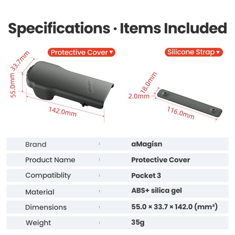 For DJI Osmo Pocket 3 Camera aMagisn Protective Cover Storage Case with 4 Magnetic Filter Slots(Pink) - free shipping - PMC TechLife - Order now!