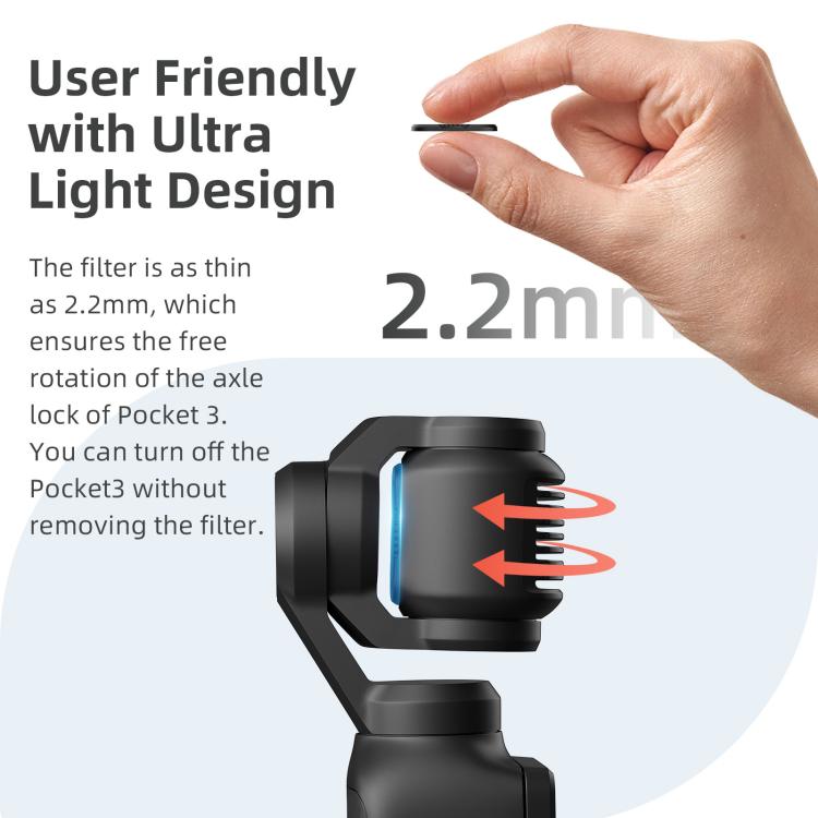 For DJI Osmo Pocket 3 aMagisn Adjustable Magnetic Filter Camera Lens Filters CPL - free shipping - PMC TechLife - Order now!