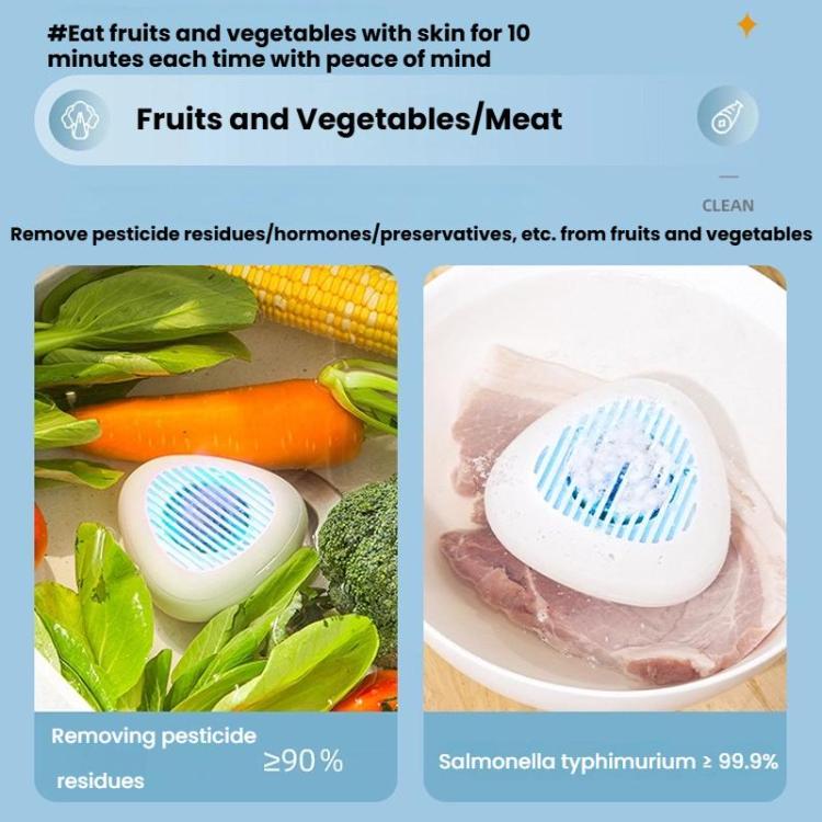 Portable Sterilization Pesticide Residue Removal Fruit Vegetable Cleaning Machine, Size: English(White) - free shipping - PMC TechLife - Order now!