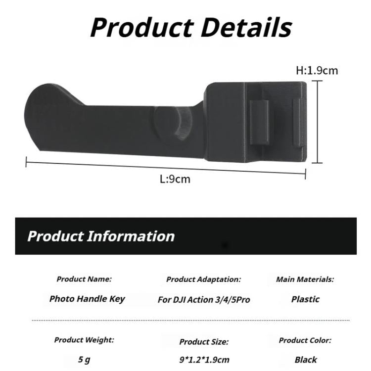 Street Vlogging Handle For DJI Osmo Action 5 Pro / Action 4 / Action 3 Magnetic Grip(Black) - free shipping - PMC TechLife - Order now!