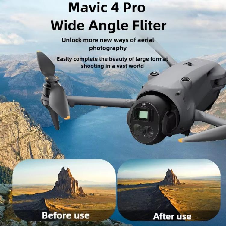 For DJI Mavic 4 Pro JSR Wide Angle Lens Aerial Lens Accessories, Style: WIDE - free shipping - PMC TechLife - Order now!