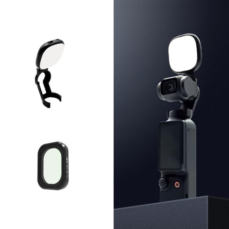 For DJI Osmo Pocket 3 JSR Fixed Frame Head Fill Light, Spec: With Black Soft 1/4 Filter - free shipping - PMC TechLife - Order now!