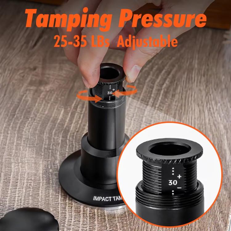 53mm Adjustable Impact Coffee Tamper with Threaded Base Spring-Loaded Espresso Tamper Tool - free shipping - PMC TechLife - Order now!