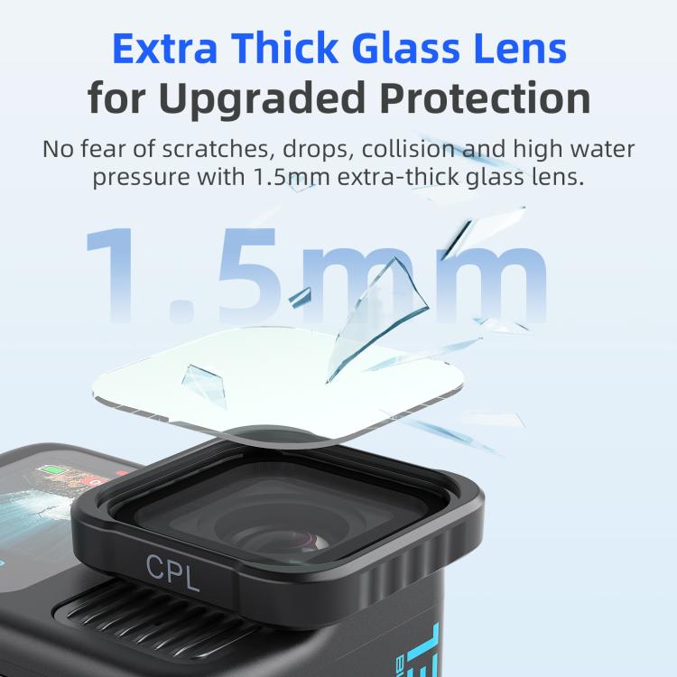 aMagisn AP26 Filter For GoPro HERO13 Black / 12 Black / 11 Black / 10 Black / 9 Black / 11Mini Black, Spec: CPL - free shipping - PMC TechLife - Order now!