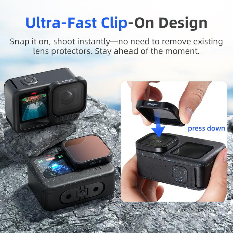 aMagisn AP26 Filter For GoPro HERO13 Black / 12 Black / 11 Black / 10 Black / 9 Black / 11Mini Black, Spec: UV - free shipping - PMC TechLife - Order now!