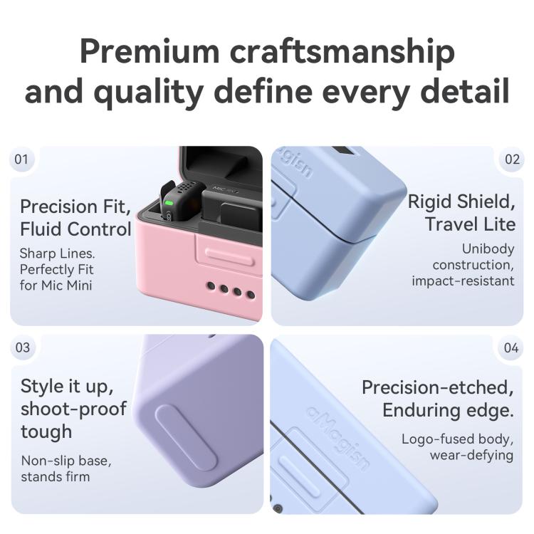 For DJI Mic Mini aMagisn MP01 Silicone Protective Case, Color: 3 In 1 Pink - free shipping - PMC TechLife - Order now!