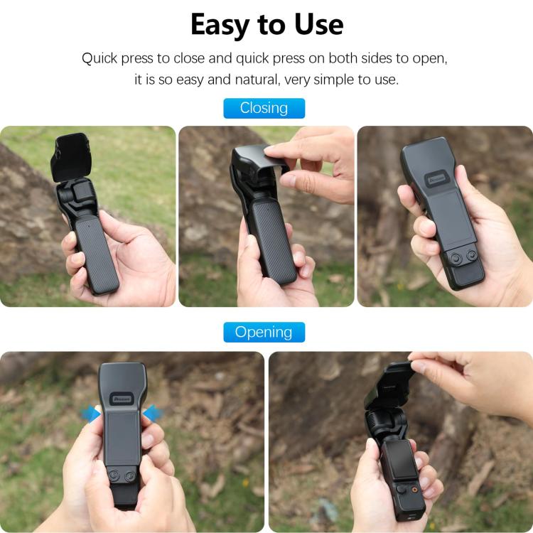 For DJI Osmo Pocket 3 Amazear Protective Case All-in-One Anti-Scratch Cover with Built-in Filter Slot(Black) - free shipping - PMC TechLife - Order now!