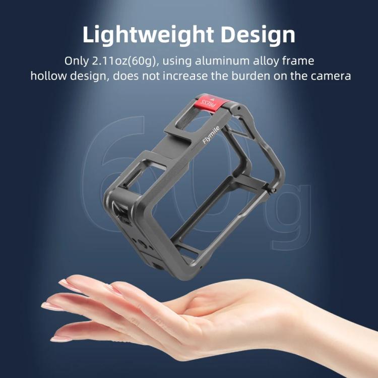 For DJI Action 5 Pro/Action 4/Action 3 Flymile Aluminum Alloy Camera Cage Protective Metal Frame(Metal Color) - free shipping - PMC TechLife - Order now!