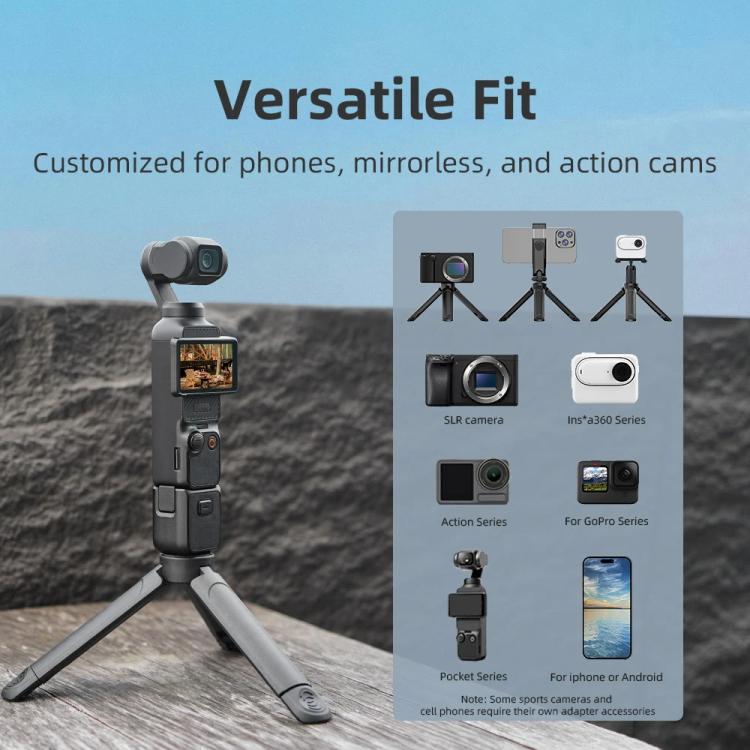 Flymile Extendable Mini Tripod With 1/4-Inch Screw For Action Cameras Nut Adapter Set - free shipping - PMC TechLife - Order now!