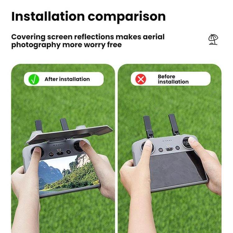 For DJI MINI 4 PRO/AIR 3S BRDRC RC2 Remote Control Hood(Gray) - free shipping - PMC TechLife - Order now!