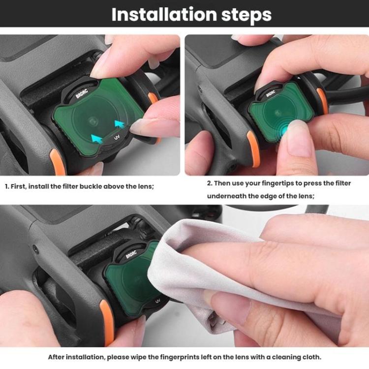 For DJI Avata 2 BRDRC Aluminum Frame Filter Accessories, Specification: ND16 - free shipping - PMC TechLife - Order now!