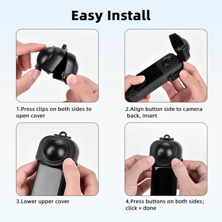 For Insta360 X5 Camera Flymile Lens Protective Cover Dustproof & Scratch-Resistant Anti-Fall Protector Cap(Blue) - free shipping - PMC TechLife - Order now!