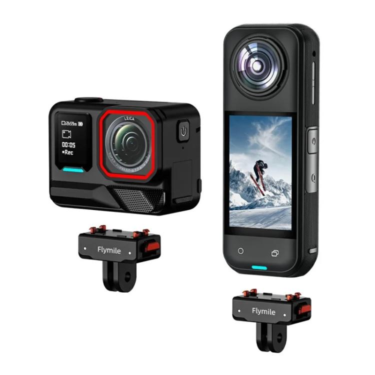 Flymile Plastic Magnetic Quick-Release Base For Insta360 Ace Pro 2/X5/X4/X3/X2/Ace Pro/Ace(Black) - free shipping - PMC TechLife - Order now!