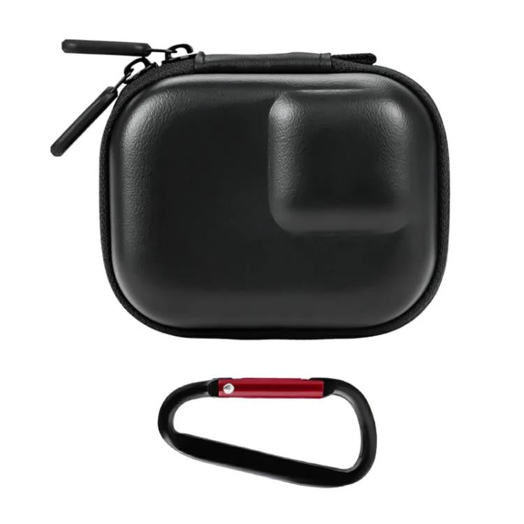 Flymile PU Mini Camera Case with Carabiner For Caged DJI Action 3/4/5 Pro/Insta360 Ace Pro 2/1/GoPro(Black) - free shipping - PMC TechLife - Order now!