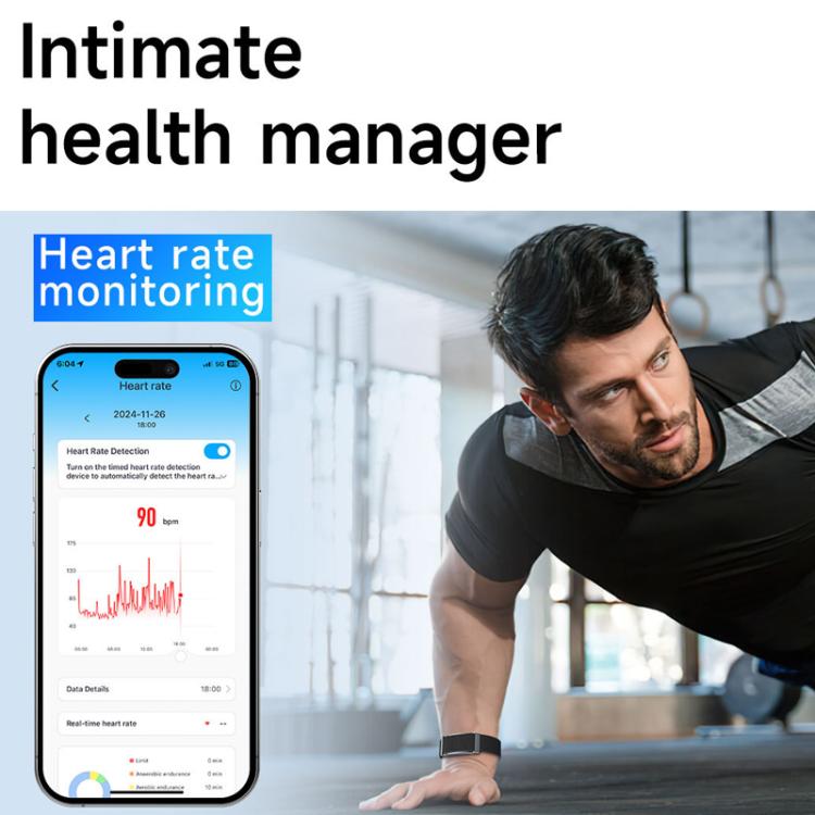 Dual PD Real-Time Heart Rate Blood Oxygen Real-Time Sleep Exercise Health Bracelet(Black) - free shipping - PMC TechLife - Order now!