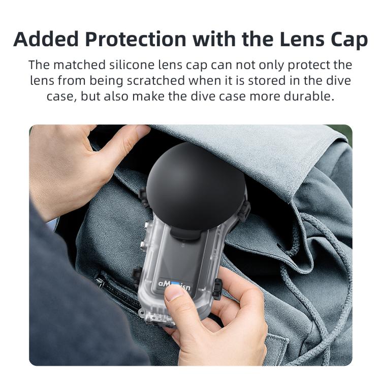 For Insta360 X5 AMagisn 60m/196ft Diving Case Quick-Release Full Invisible Waterproof Underwater Housing - free shipping - PMC TechLife - Order now!