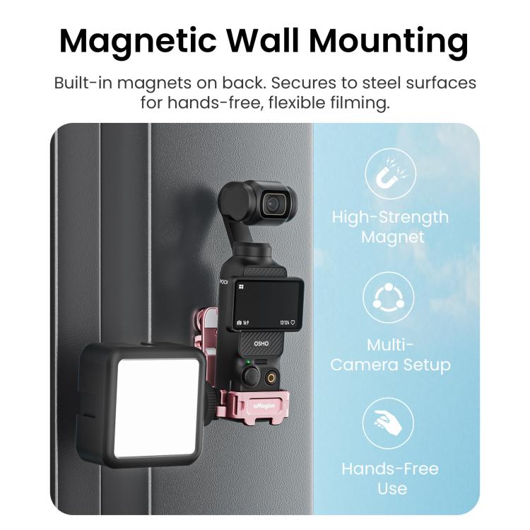 For DJI Pocket 3 aMagisn Mantis Extension Frame Magnetic Mount for Hands-Free Vlogging(Pink) - free shipping - PMC TechLife - Order now!