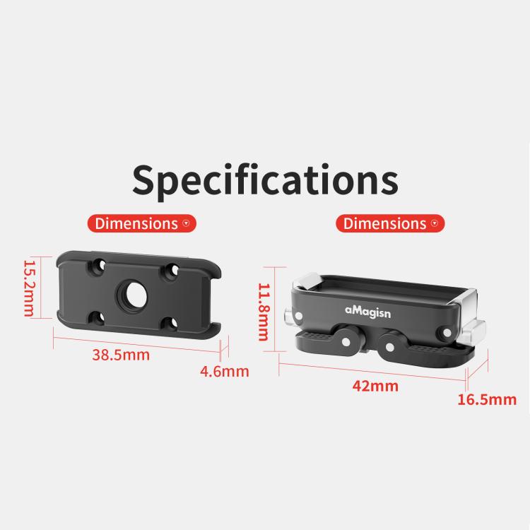 aMagisn Magnetic Quick Release Adapter for GoPro HERO13/12/11/10/9/8/11 Mini/MAX Separate Top Mount Plate - free shipping - PMC TechLife - Order now!