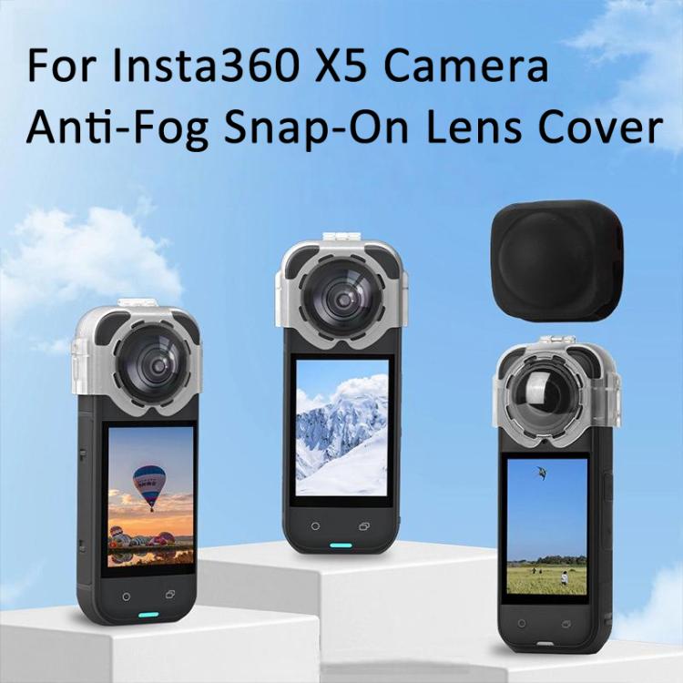 For Insta360 X5 Camera Anti-Fog Snap-On Protective Lens Cover Lens Guards(Transparent) - free shipping - PMC TechLife - Order now!