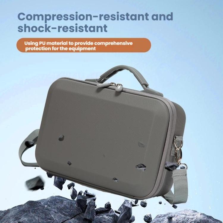 For DJI Osmo 360 Adventure Combo Flymile PU Leather Shoulder Bag Waterproof Crossbody Sling Bag(Gray) - free shipping - PMC TechLife - Order now!