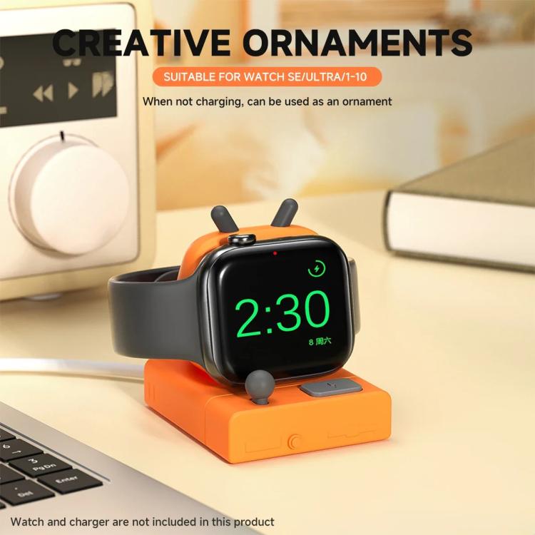 For Apple Watch Desktop Stand Silicone Base, Without Charger(Orange) - free shipping - PMC TechLife - Order now!