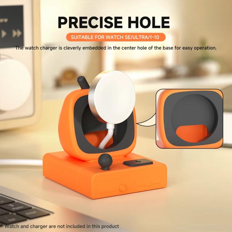 For Apple Watch Desktop Stand Silicone Base, Without Charger(Orange) - free shipping - PMC TechLife - Order now!