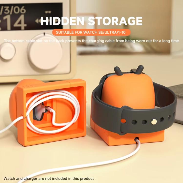 For Apple Watch Desktop Stand Silicone Base, Without Charger(Orange) - free shipping - PMC TechLife - Order now!