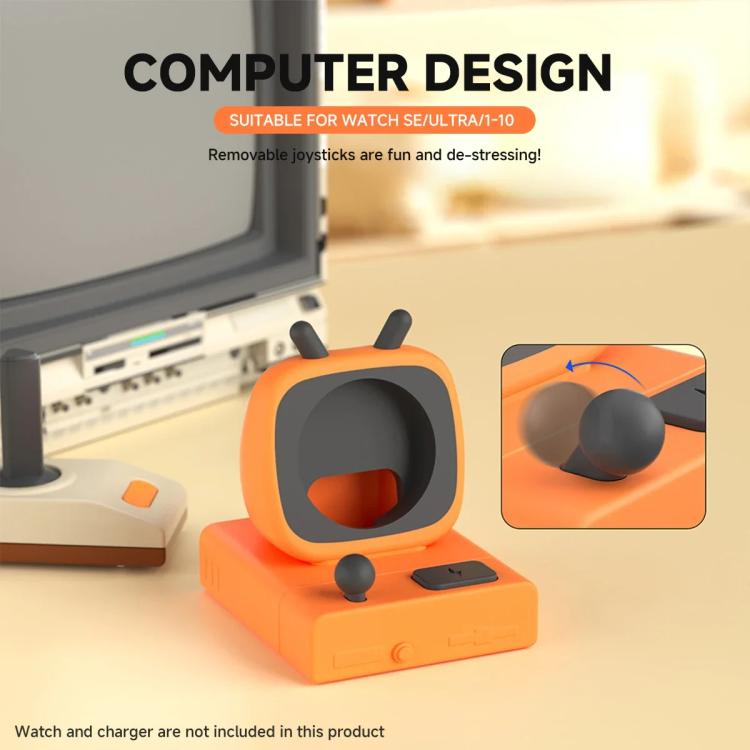 For Apple Watch Desktop Stand Silicone Base, Without Charger(Orange) - free shipping - PMC TechLife - Order now!