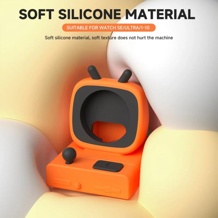 For Apple Watch Desktop Stand Silicone Base, Without Charger(Orange) - free shipping - PMC TechLife - Order now!