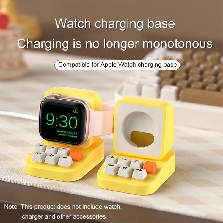 For Apple Watch Typewriter Style Stand Wireless Charging Silicone Base(Purple) - free shipping - PMC TechLife - Order now!