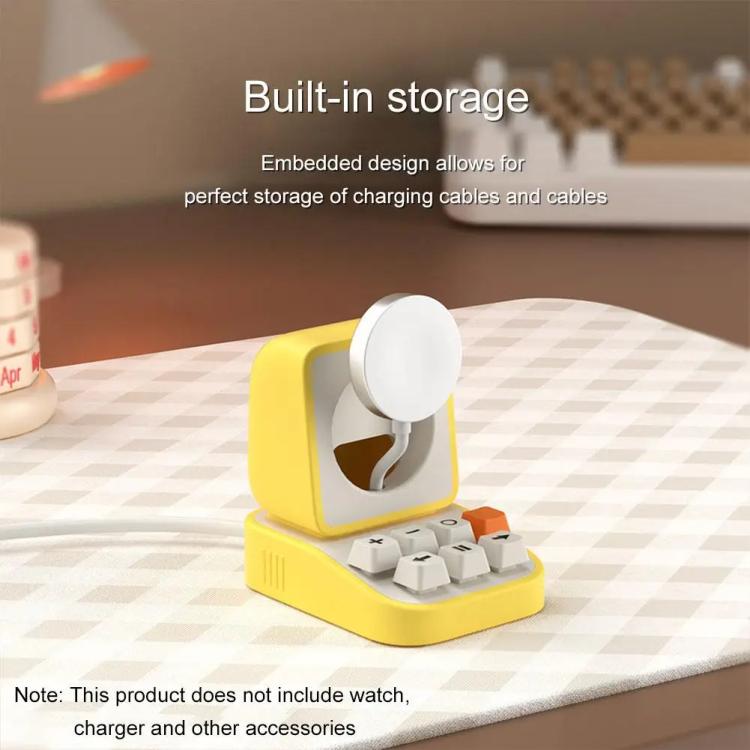 For Apple Watch Typewriter Style Stand Wireless Charging Silicone Base(Purple) - free shipping - PMC TechLife - Order now!