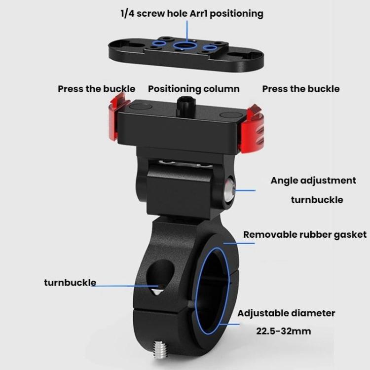 Action Camera Magnetic Quick Release Bike Mount, For GoPro HERO13 Black /12 Black /11 Black/10 Black/9 Black/8 Black, Spec: 360 Degree Damping Rotary - free shipping - PMC TechLife - Order now!