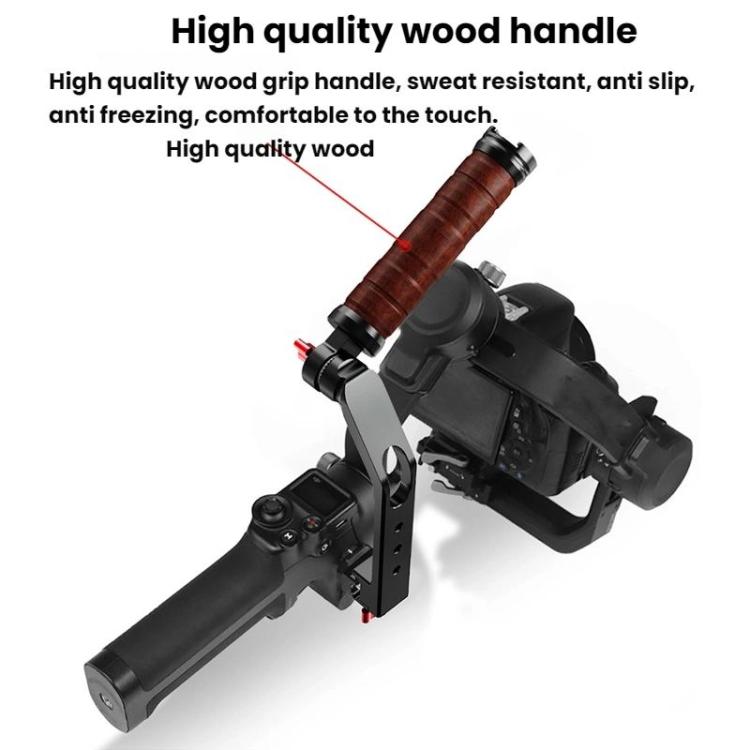 Gimbal Wooden Handle Chute Snail Gimbal Side Handle Grip,For DJI RS 4 Mini / 4 PRO / 3 / 3 Mini / 3 PRO / 2, Spec: With Chute And Snail Gimbal - free shipping - PMC TechLife - Order now!