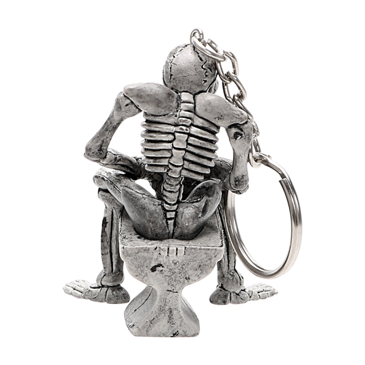 Car Key Rings Toilet Skulls Keychain Cool Purse Bag Decor Key Chain Rubber Mini Auto Keyfob Car Styling Interior Accessories - Key Rings by PMC TechLife | Online Shopping South Africa | PMC TechLife