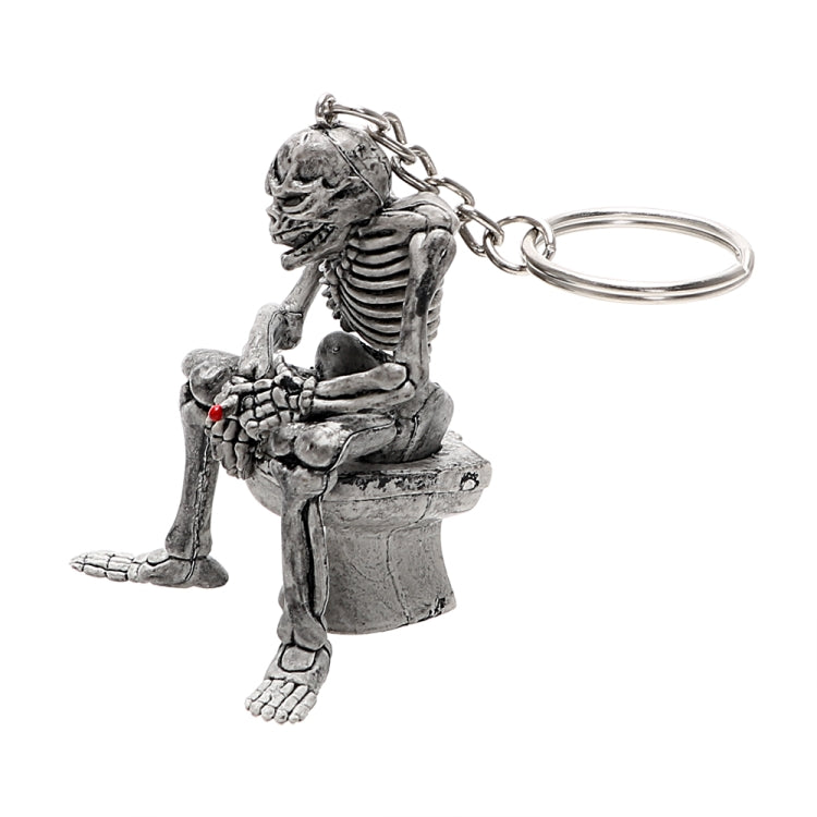 Car Key Rings Toilet Skulls Keychain Cool Purse Bag Decor Key Chain Rubber Mini Auto Keyfob Car Styling Interior Accessories - Key Rings by PMC TechLife | Online Shopping South Africa | PMC TechLife