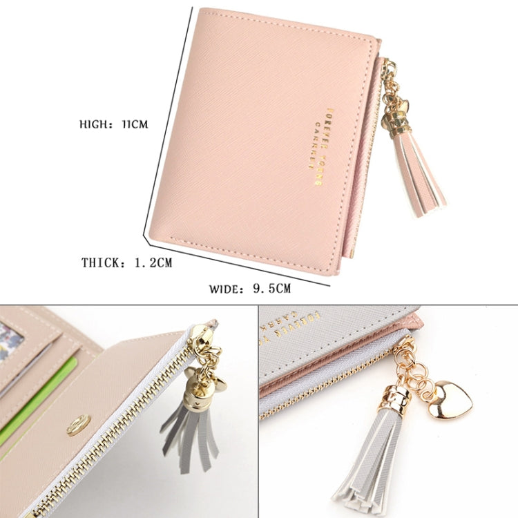 Lady Short Cross-Streaked Suzip Wallet(Pink) - Wallets by PMC TechLife | Online Shopping South Africa | PMC TechLife | Buy Now Pay Later Mobicred