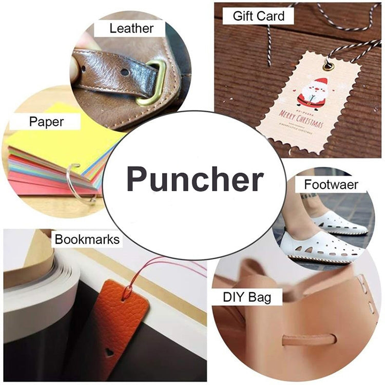 Multifunctional Belt Hole Puncher with 6 Holes Leather Hole Punch for Leather Belts Cards Paper Fabric(Blue) - Binding Supplies by PMC TechLife | Online Shopping South Africa | PMC TechLife
