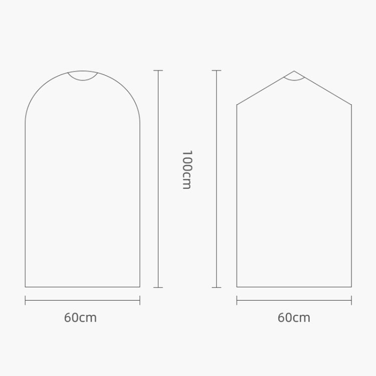 100 PCS Disposable Transparent Clothes Dust Bag Dust Cover, Size:60x100cm, Thickness:Thicken PE 6 Wires - Dust Covers by PMC TechLife | Online Shopping South Africa | PMC TechLife