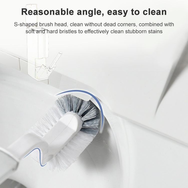Bathroom Toilet Toilet Brush Integrated Pressing Open Lid Square Trash Can Set with Brush(Gray) - Cleaning Tools by PMC TechLife | Online Shopping South Africa | PMC TechLife