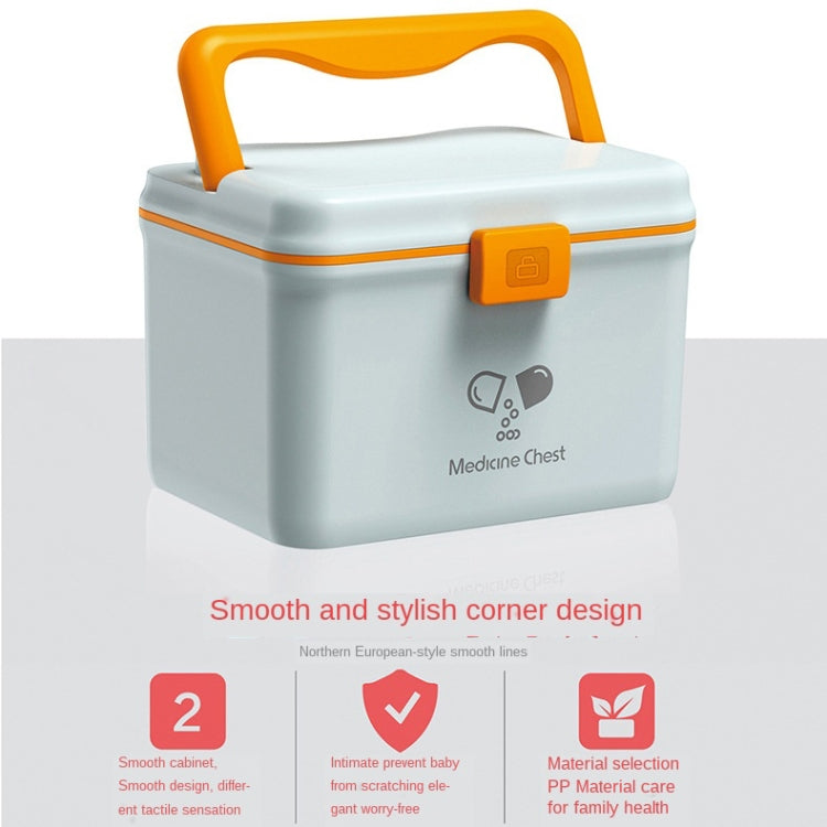 Jinlongxing 9659 Mini Household Plastic Portable Medicine Storage Box, Size:21x15x15.3cm(Blue) - free shipping - PMC TechLife - Order now!