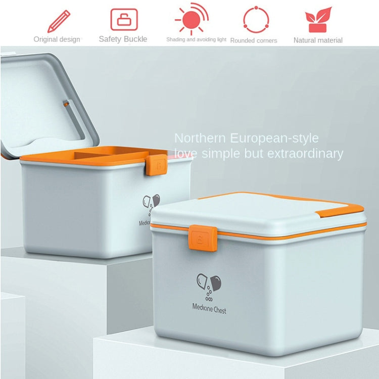 Jinlongxing 9659 Mini Household Plastic Portable Medicine Storage Box, Size:21x15x15.3cm(Blue) - free shipping - PMC TechLife - Order now!