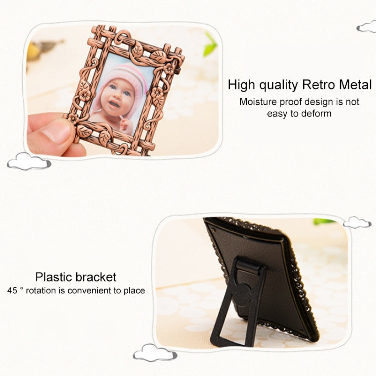 2 PCS Creative Metal Vintage Photo Frame(Love Round) - Photo Albums & Photo Frames by PMC TechLife | Online Shopping South Africa | PMC TechLife