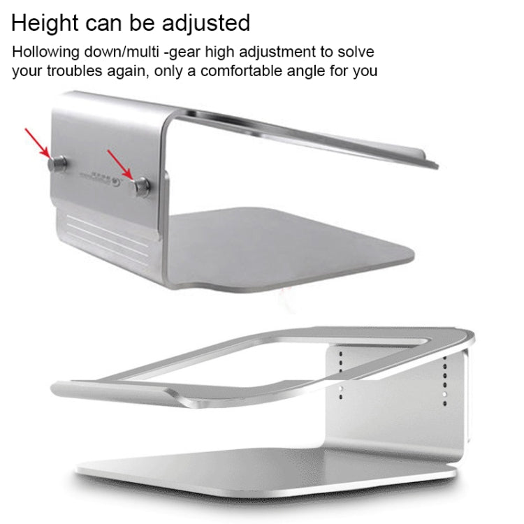 Height Adjustable Aluminum Alloy Laptop Cooling Stand 360 Rotation Ergonomic 10-17 inch Notebook Holder for MacBook Air Pro - free shipping - PMC Jewellery - Order now!