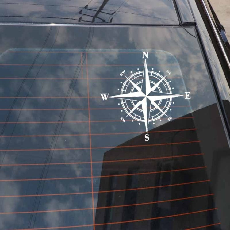 10 PCS  Art Design Vinyl NSWE Compass Car Stickers Decals, White + Black - Decorative Sticker by PMC TechLife | Online Shopping South Africa | PMC TechLife