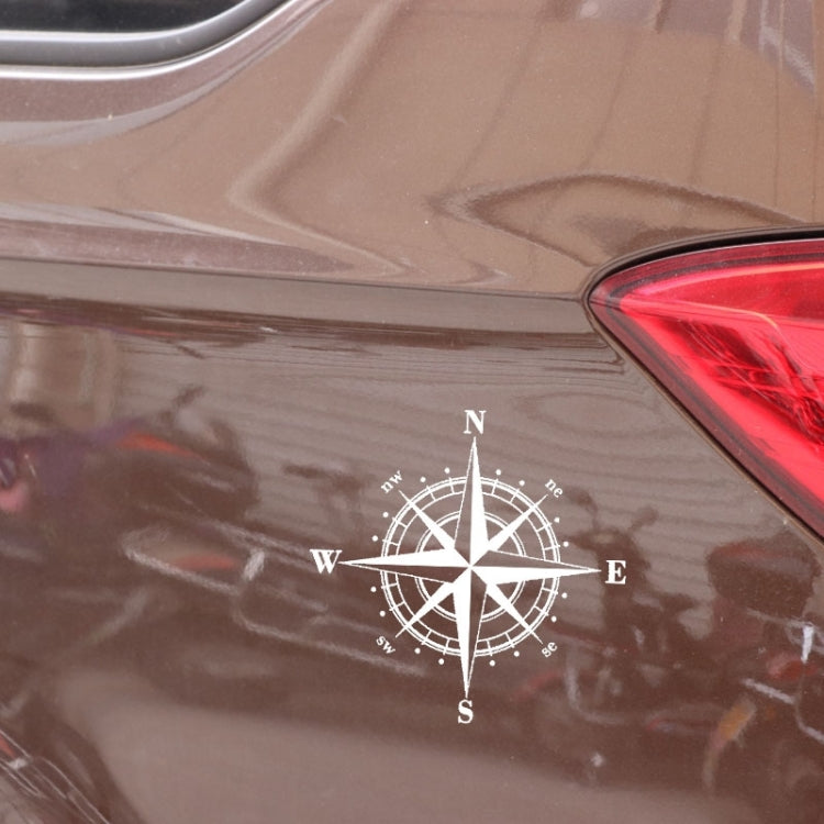 10 PCS  Art Design Vinyl NSWE Compass Car Stickers Decals, White + Black - Decorative Sticker by PMC TechLife | Online Shopping South Africa | PMC TechLife