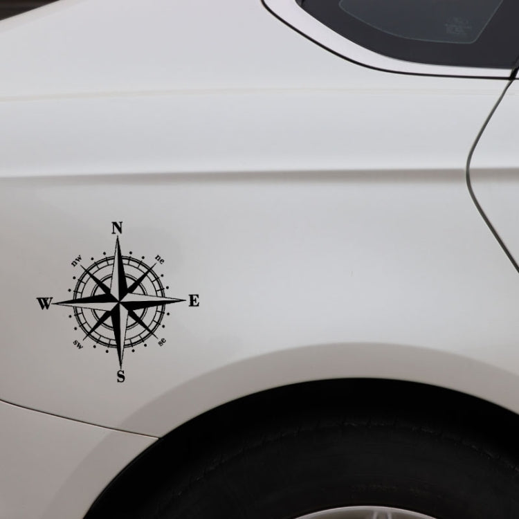 10 PCS  Art Design Vinyl NSWE Compass Car Stickers Decals, Black + White - free shipping - PMC Jewellery - Order now!