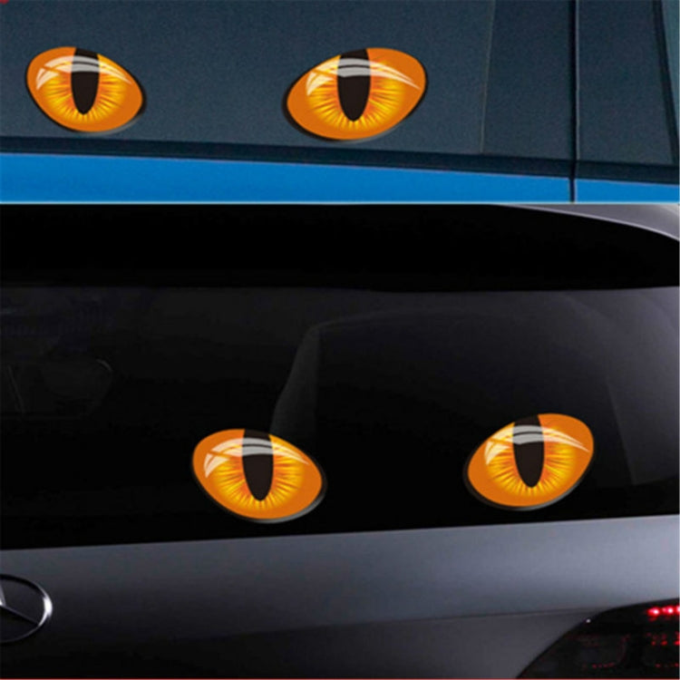10 PCS Cute Simulation Cat Eyes Car Sticker 3D Rearview Mirror Vinyl Decal, Size: 10x8cm - free shipping - PMC TechLife - Order now!